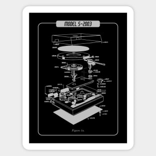 Turntable Exploded View Sticker